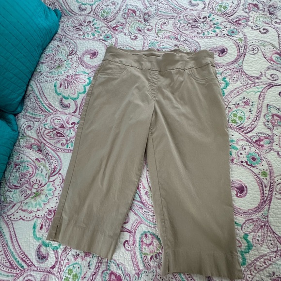 Ruby Rd Tan Capris Comfortable Pull-On Style - Picture 7 of 10